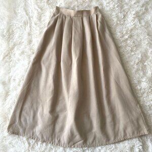 Cology Long Flare A-line Skirt Cream